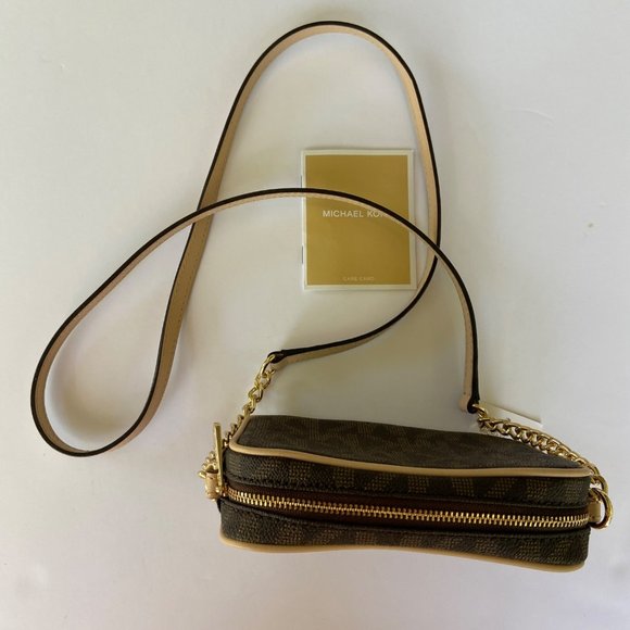 Michael Kors Mini Bag Crossbody Brown SM Purse Fulton - Picture 7 of 12